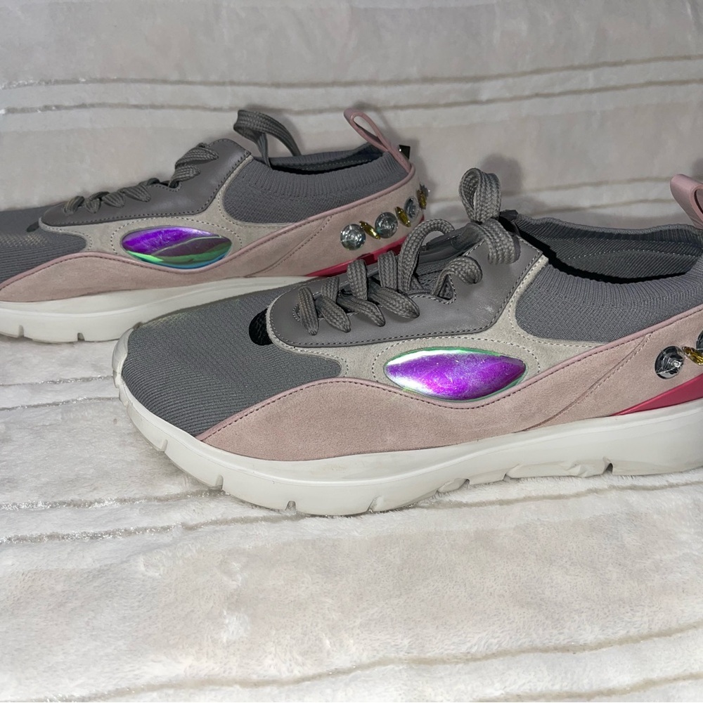 EUC Valentino Garavani Heroes Embellished Sneakers Size 40.5 - Picture 5 of 10
